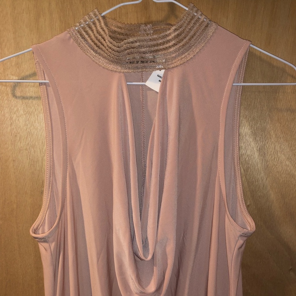 Blush formal dress.